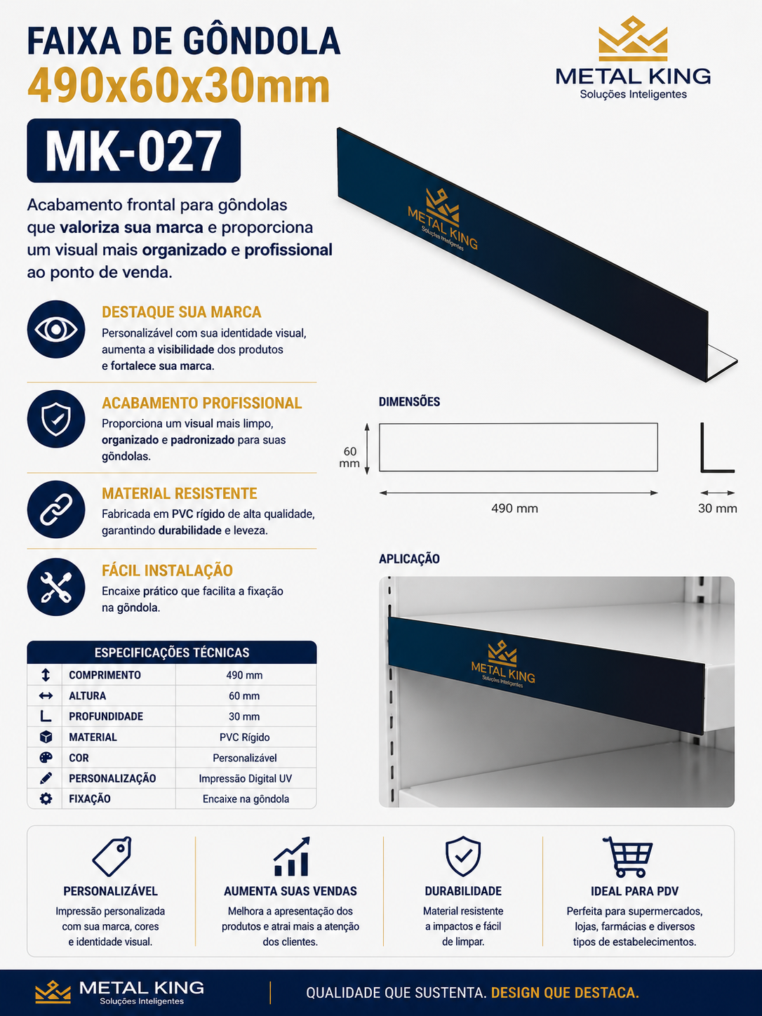 Ficha técnica MK27 — Metal King
