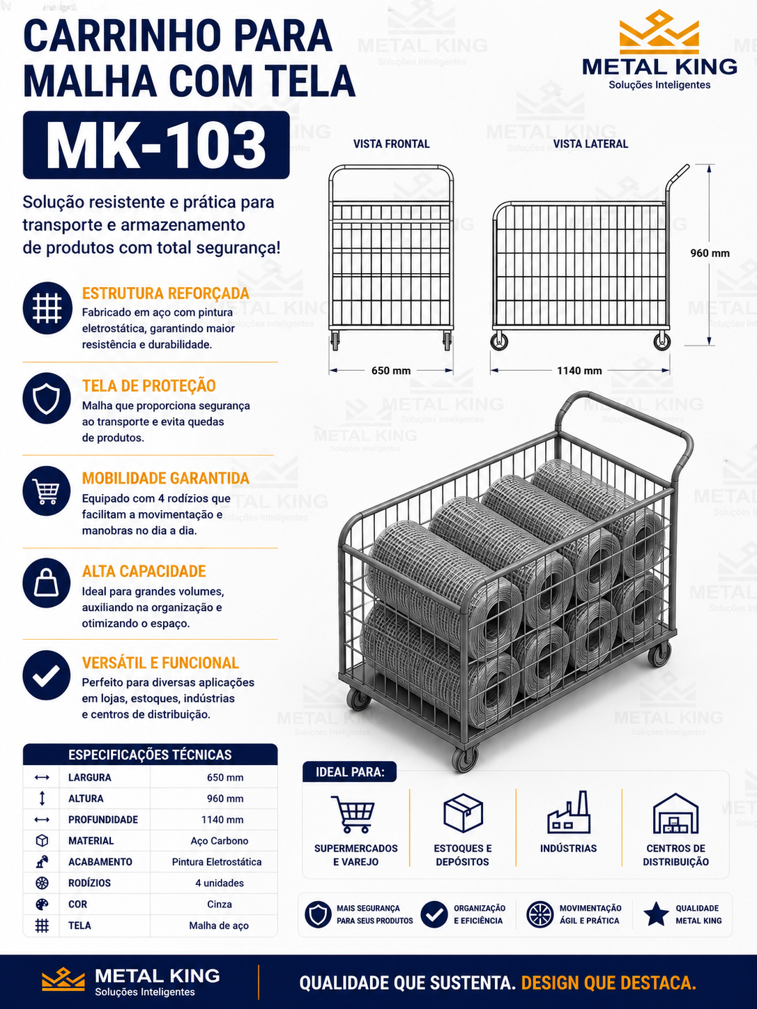 Ficha técnica MK103 — Metal King